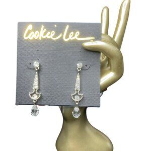 Cookie Lee Crystal Drop Earrings